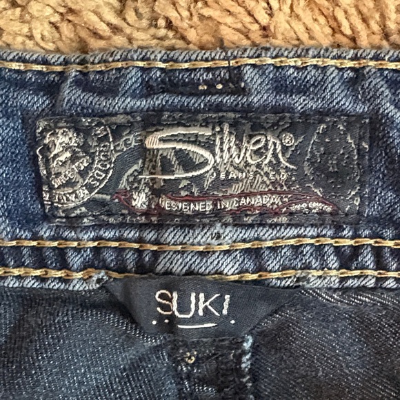 Silver Jeans Co. Suki Mid-Rise Slim Bootcut Y2K Sequin Jeans W28 L33 Small Hole - Picture 2 of 8